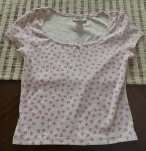 Juniors' Pink Republic Short Sleeve Henley Twofer Top,
